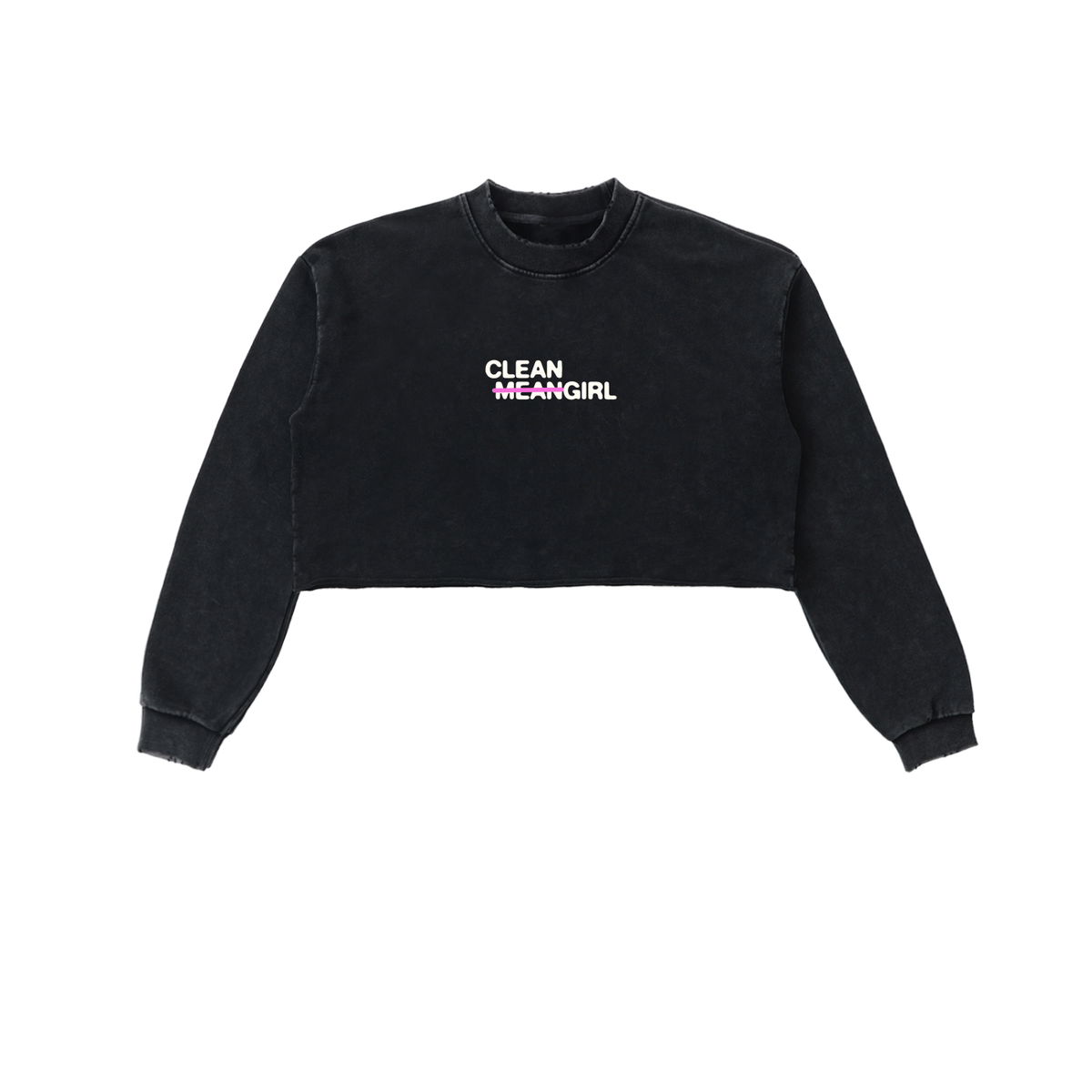 Faded 𝚖̶𝚎̶𝚊̶𝚗̶ Cleangirl Crop Crew