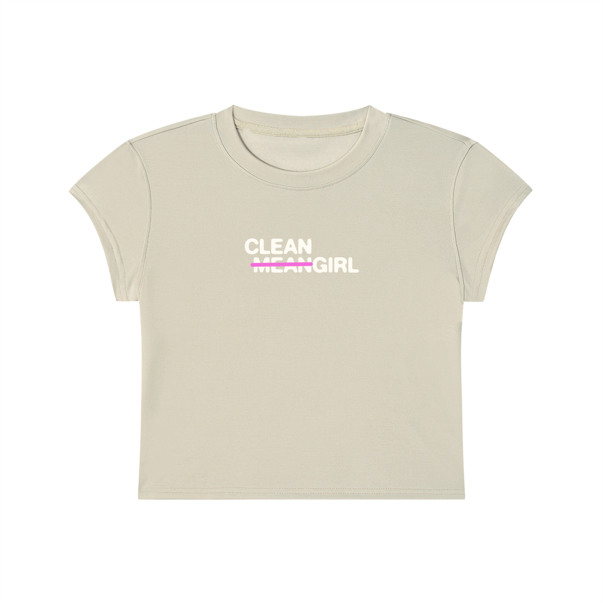 𝚖̶𝚎̶𝚊̶𝚗̶ Cleangirl Slim Crop Tee