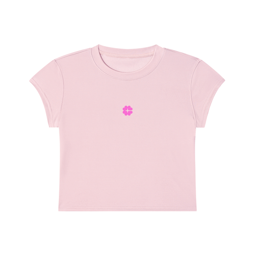 Pink Icon Slim Cropped Tee
