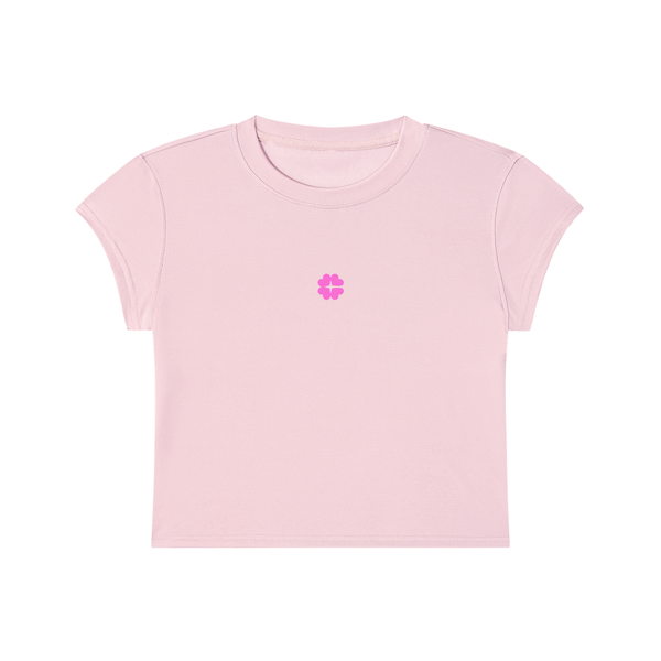 Pink Icon Slim Cropped Tee