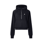 Clean Icon Half-Zip Crop Hoodie