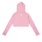 Hidden Icon Raw Crop Hoodie