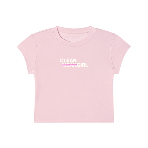 𝚖̶𝚎̶𝚊̶𝚗̶ Cleangirl Slim Crop Tee