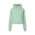 Clean Icon Half-Zip Crop Hoodie