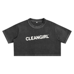 Faded Cleangirl™ Icon Crop Tee